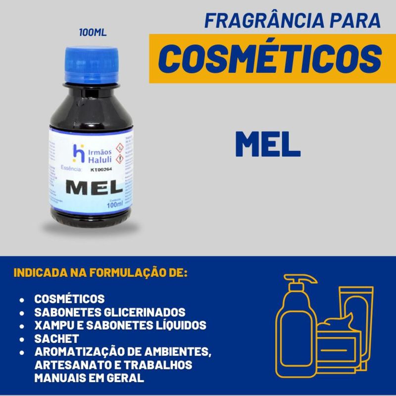 Essência Mel para Cosméticos e Sabonetes Linha Azul Irmãos Haluli (100ml)