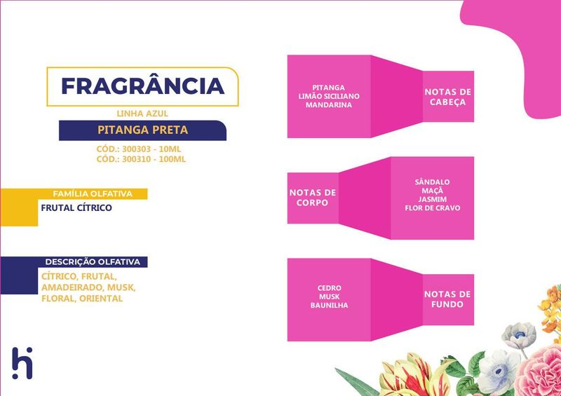 Essência Pitanga Preta para Cosméticos e Sabonetes Linha Azul Irmãos Haluli (100ml)