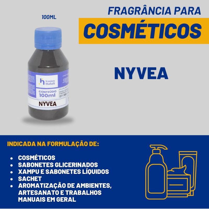 Essência Nyvea para Cosméticos e Sabonete Linha Azul Irmãos Haluli (100ml)
