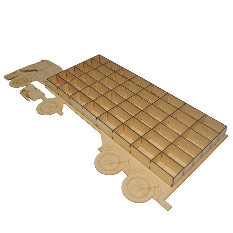 Caminhão Expositor de MDF P/ Porta 48 Carrinhos Hot Wheels Ref. LJ125 LJ Artesanatos (01 unidade)