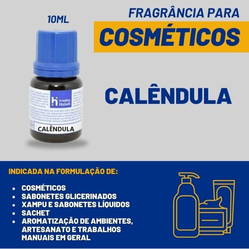 Essência Calêndula para Cosméticos e Sabonetes Linha Azul Irmãos Haluli  (10ml)