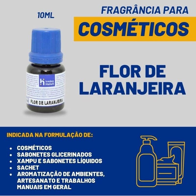 Essência Flor de Laranjeira para Cosméticos e Sabonetes Linha Azul Irmãos Haluli (10ml)