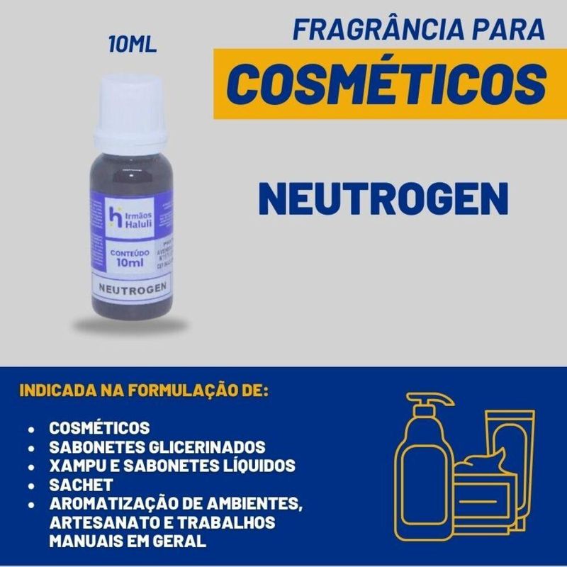 Essência Neutrogen para Cosméticos e Sabonete Linha Azul Irmãos Haluli (10ml)
