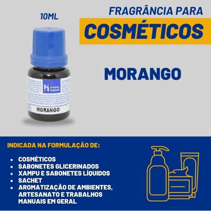 Essência Morango para Cosméticos e Sabonetes Linha Azul Irmãos Haluli (10ml)