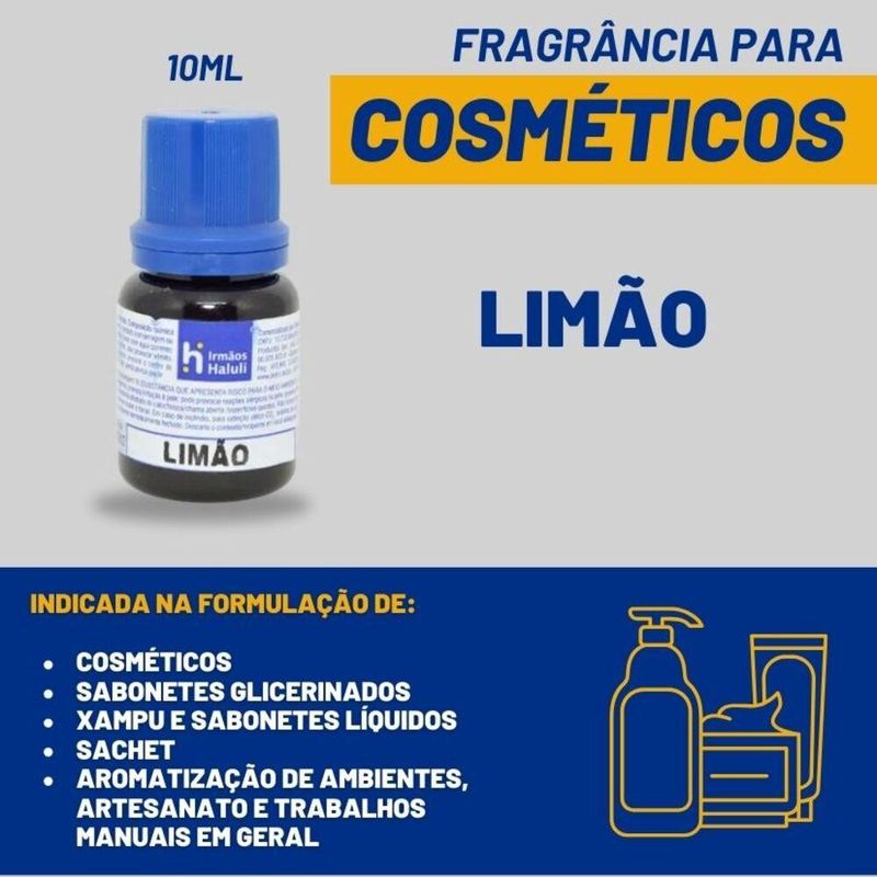 Essência Limão para Cosméticos e Sabonetes Linha Azul (10ml)