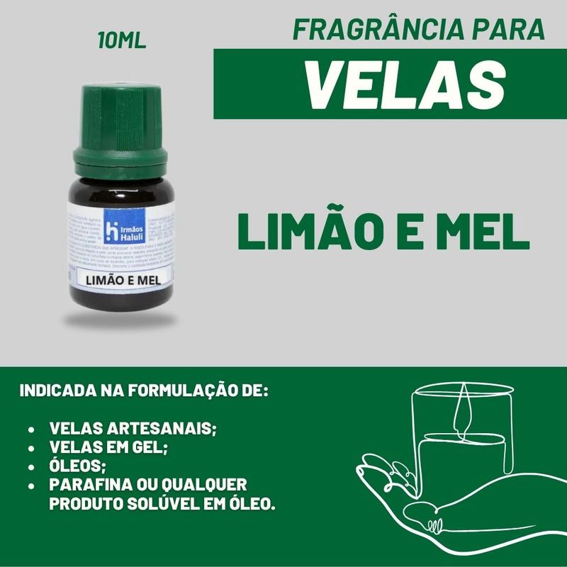 Essência Limão e Mel para Velas e Óleos Irmãos Haluli (10ml)