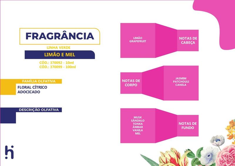 Essência Limão e Mel para Velas e Óleos Irmãos Haluli (10ml)