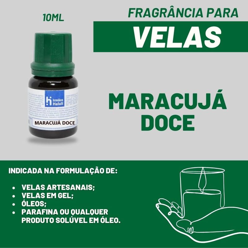 Essência Maracujá Doce para Velas e Óleos Irmãos Haluli (10ml)