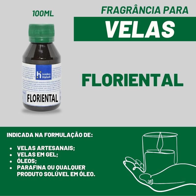 Essência Floriental para Velas e Óleos Irmãos Haluli (100ml)