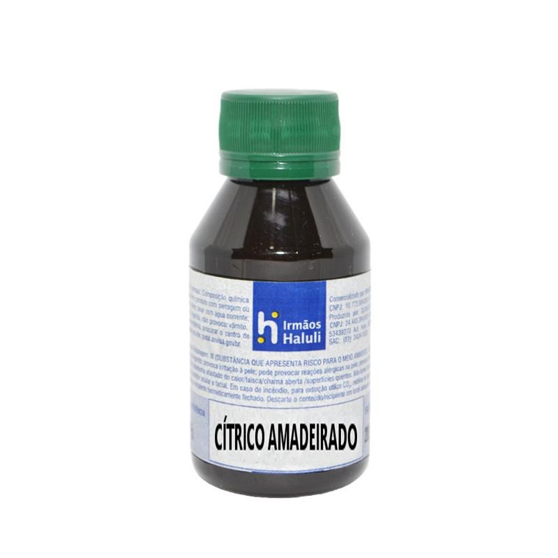 Essência Cítrico Amadeirado para Velas e Óleos Irmãos Haluli (100ml)