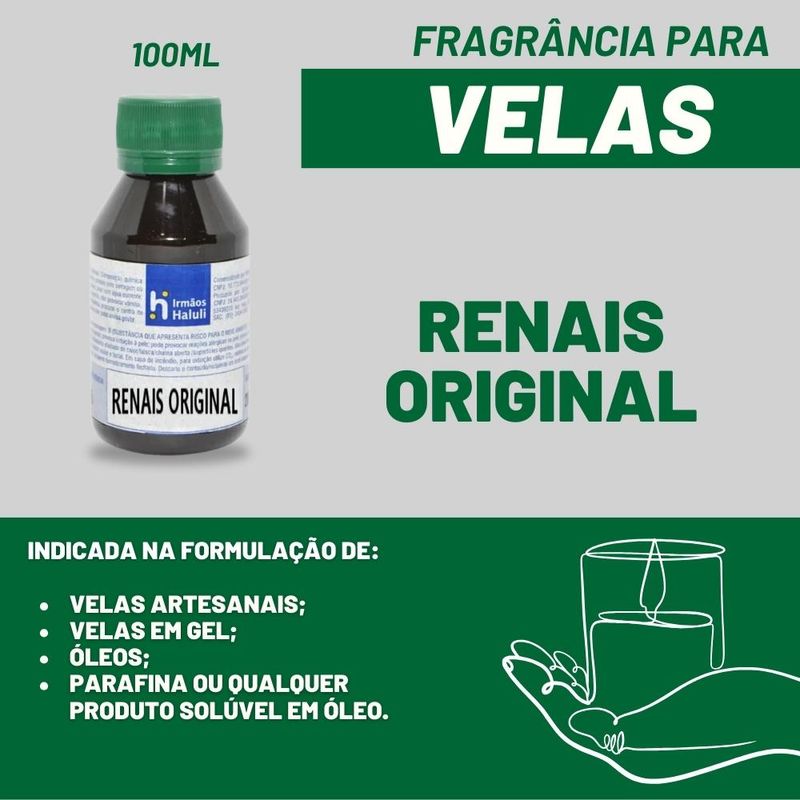 Essência Renais Original para Velas e Óleos Irmãos Haluli (100ml)