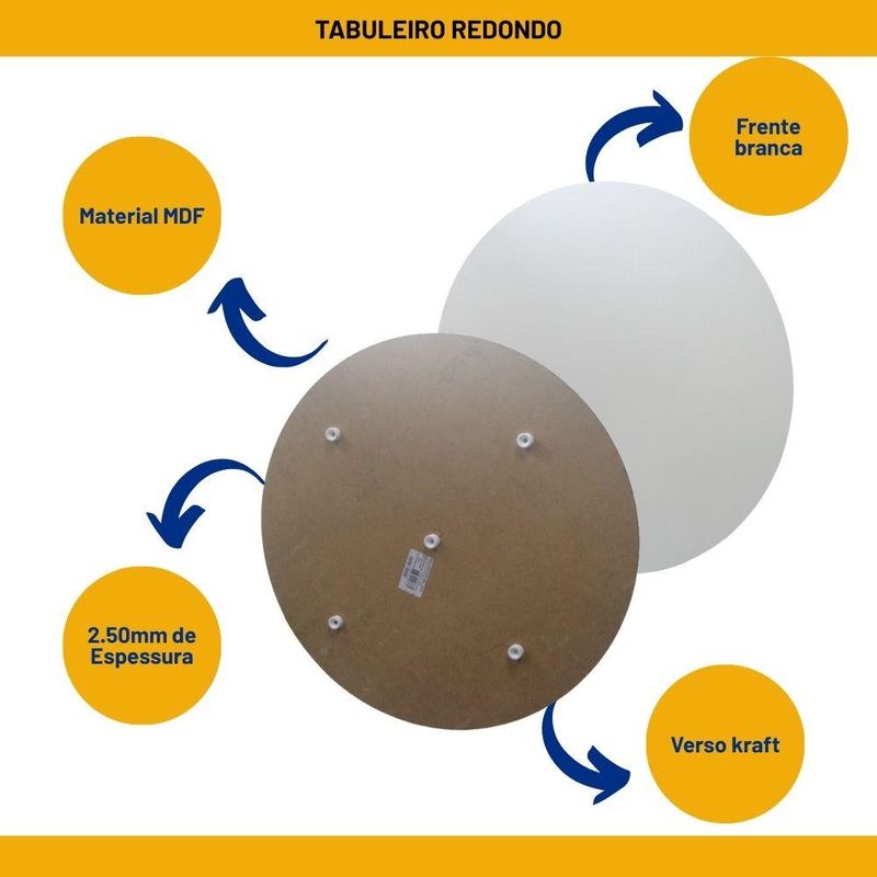 Tabuleiro de MDF Redondo 3MM Estrela Festas (01 Unidade)-15cm