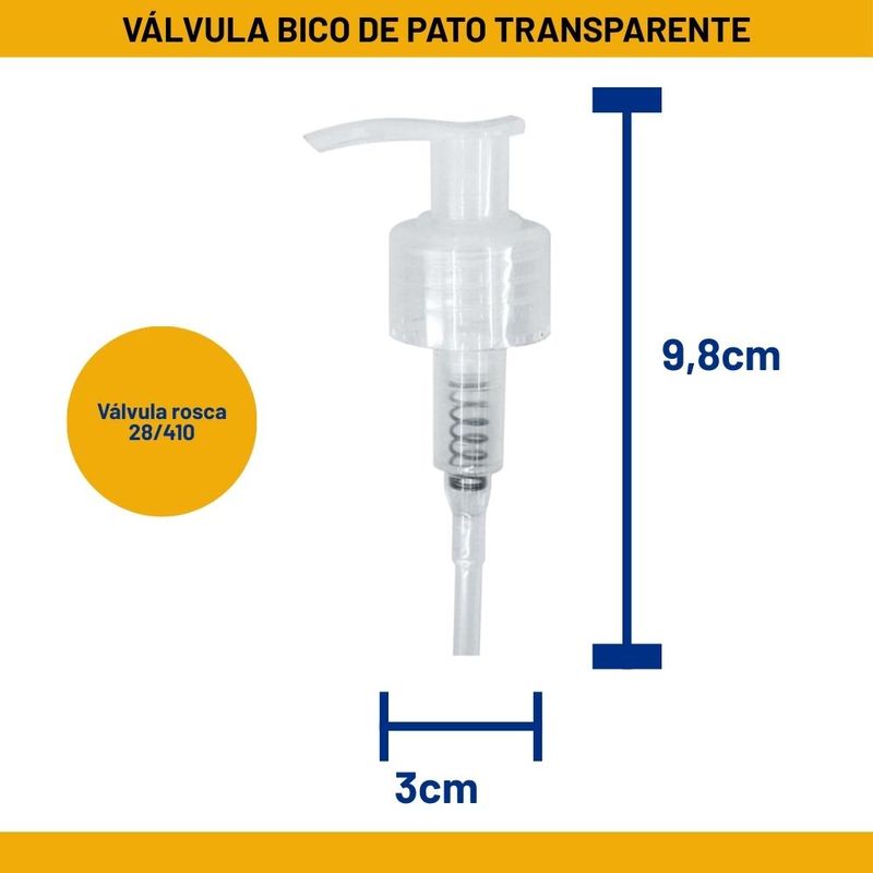 Válvula Bico de Pato Rosca 28/410 Transparente (01 unidade)