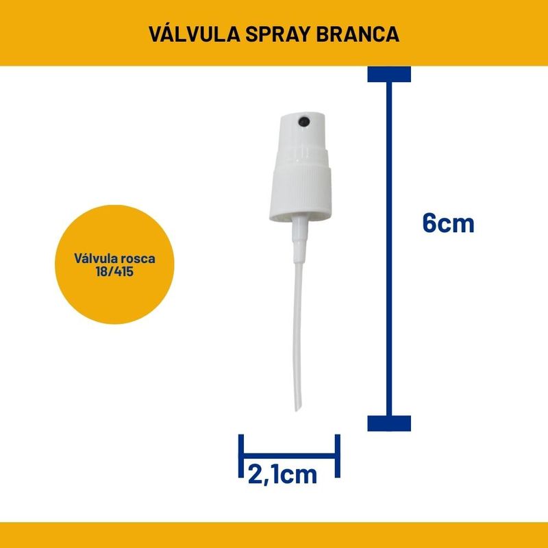 Válvula Spray Rosca 18/415 Branco (01 unidade)