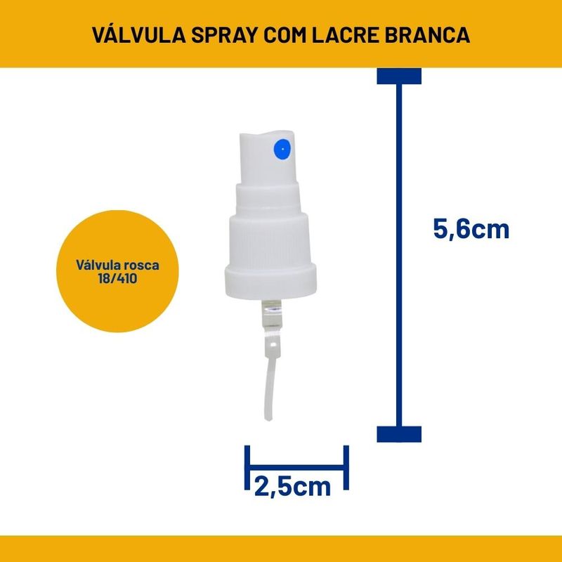 Válvula Spray Rosca 18/410 Branca com Lacre (10 unidades)