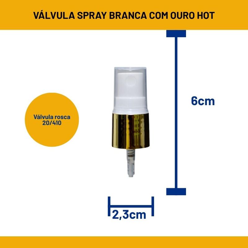 Válvula Spray Rosca 20/410 Ouro Hot Irmãos Haluli (01 unidade)