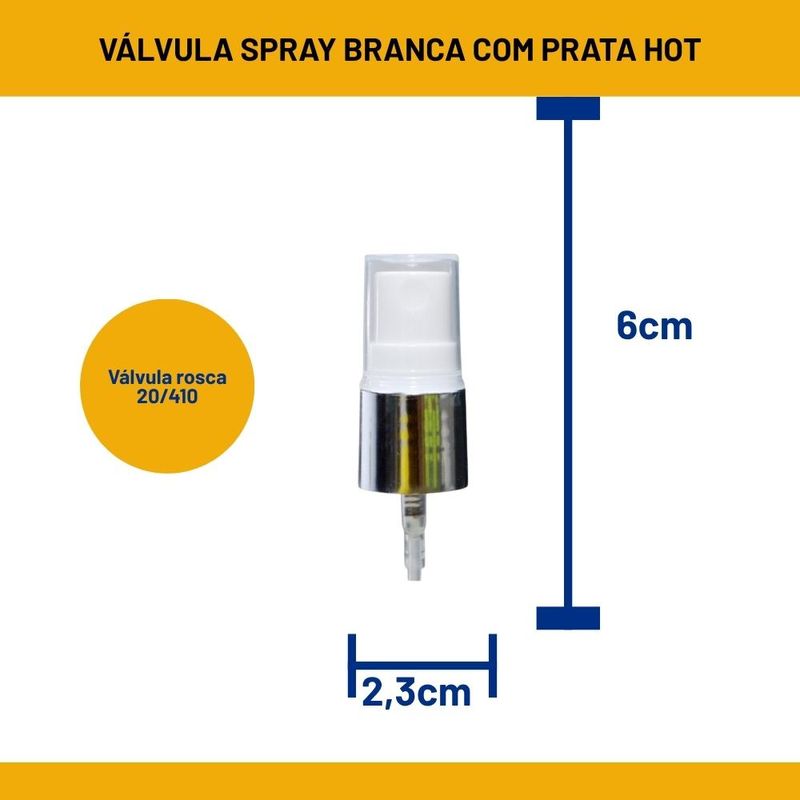 Válvula Spray Rosca 20/410 Prata Hot Irmãos Haluli (01 unidade)