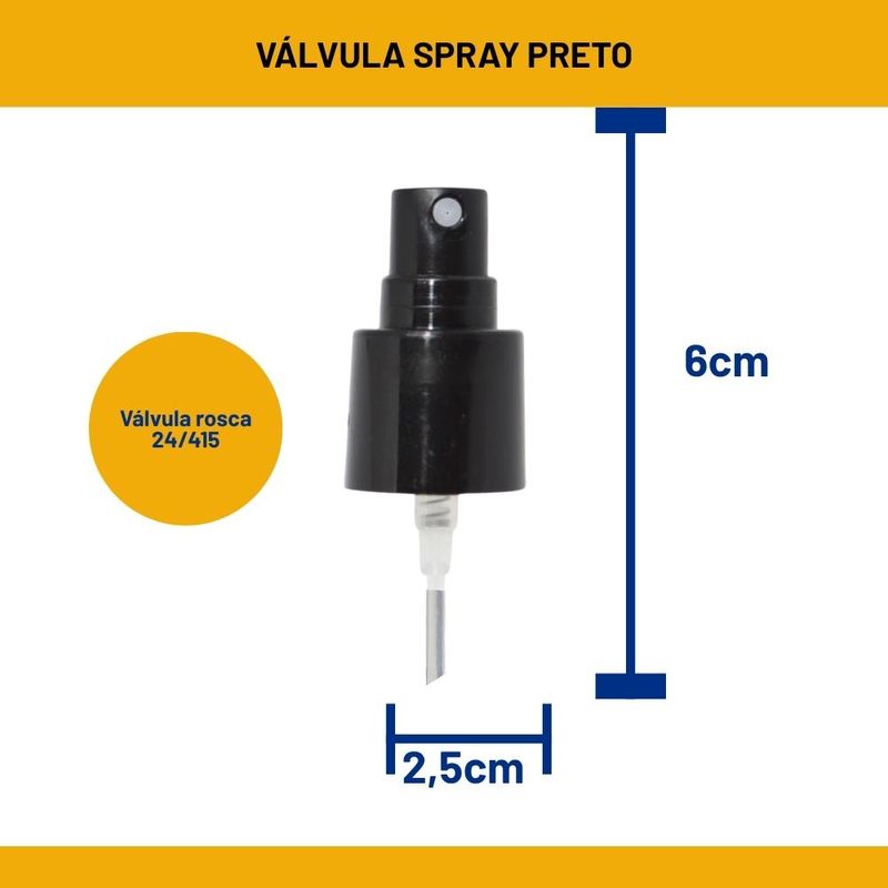 Válvula Spray Rosca 24/415 Preta (01 unidade)