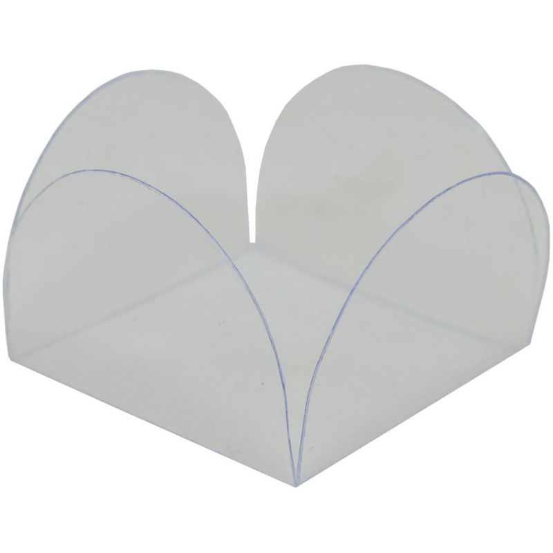 Forminha de Acetato Transparente P/ Doces 4 Pétalas Redonda 2x3cm Curifest (50 unidades)