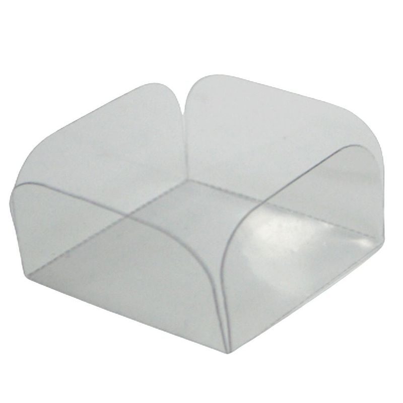 Forminha de Acetato Transparente P/ Doces 4 Pétalas Quadrada 2x3cm Curifest (50 unidades)