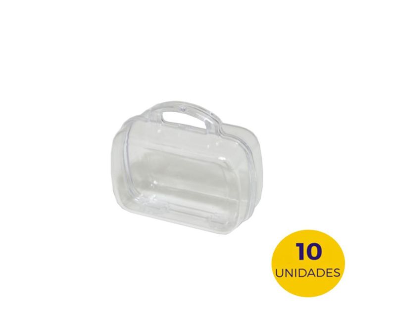 Mini Maletinha em Acrílico Transparente 7x3,5x7cm (10UND)