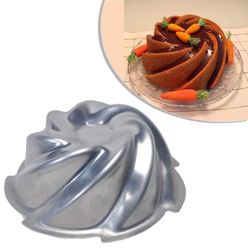 Forma de Alumínio para Bolo Vulcão 17x6,5cm Alumínio Circular (01 unidade)