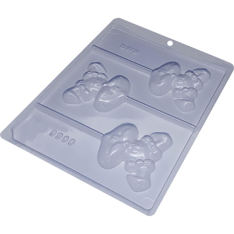 Forma em Acetato Pirulito Coelha Com Laços Ref. 9900 com 3 cavidades BWB (01UND)