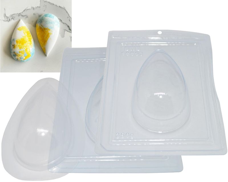 Forma em Acetato com Silicone Ovo Liso Bicudo 350gr Ref. 10063 BWB (01UND)