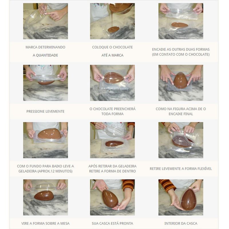 Forma em Acetato com Silicone Ovo Liso Bicudo 350gr Ref. 10063 BWB (01UND)