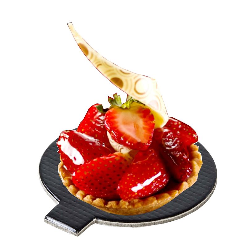 Base Laminada Clássica BCB Redonda 10cm para Doces na Cor Black Stalden Decor (50 unidades)