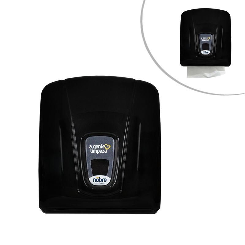Dispenser para Toalha 1/3D Preto Nobre Ref. 40350 Goedert (01 unidade)