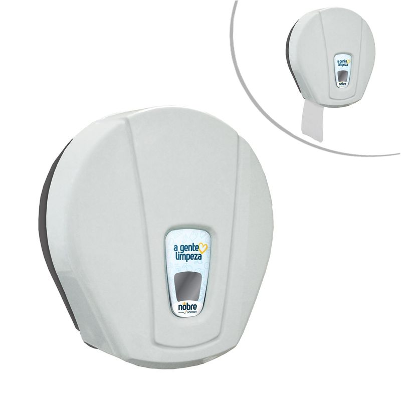 Dispenser para Papel Higiênico Big Roll Cinza/Branco Ref. 33651 Nobre(01 unidade)