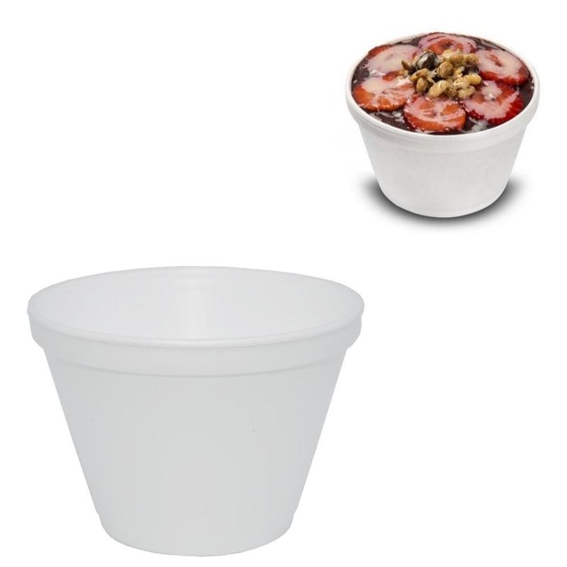 Pote de Isopor Térmico S/ Tampa 360ml Ultra Potes (25 unidades)