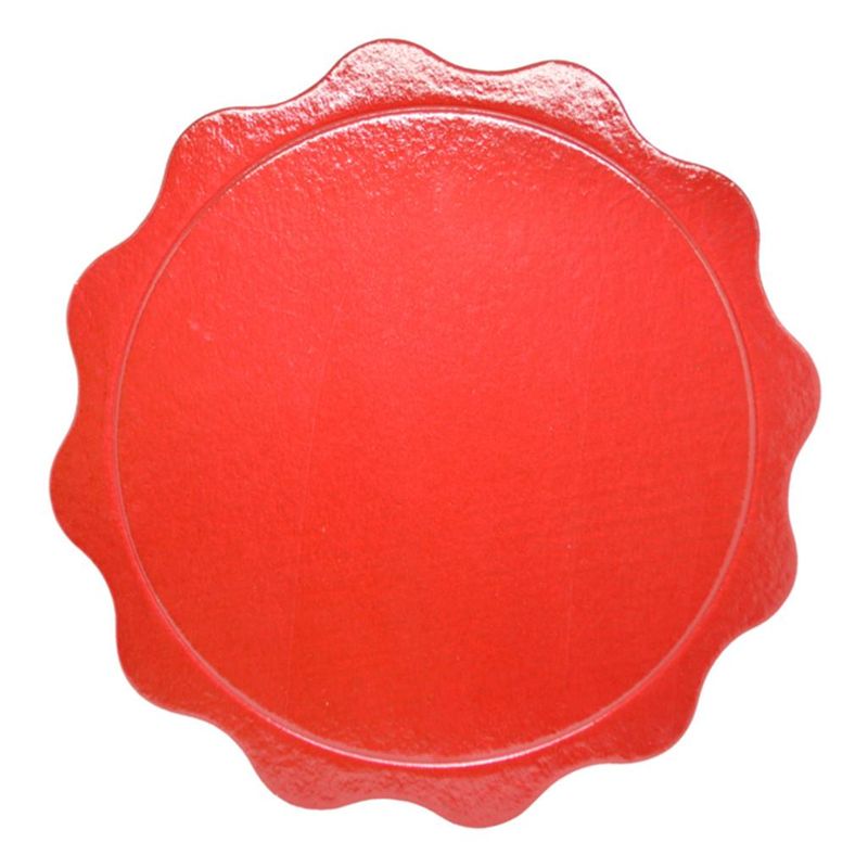 Cakeboard Viva Paper Ondulado Vermelho 24cm Ultrafest (1 unidade)