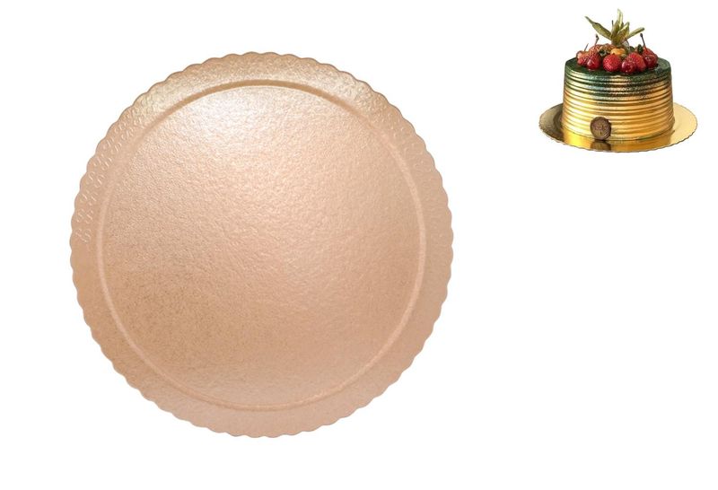 Cakeboard Redondo Ouro Rose 15cm Ultrafest (1 unidade)
