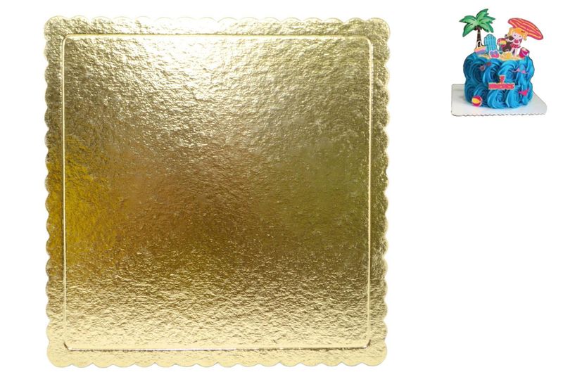 Cakeboard Quadrado Ouro 24cm Ref.: CBD172 Papieri (1 unidade)