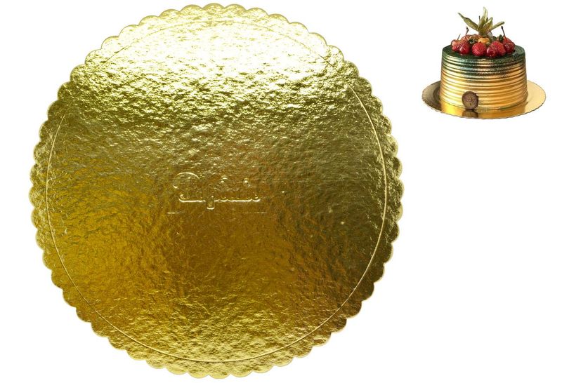 Cakeboard Redondo Ouro 32cm Ref.: CBD080 Papieri (1 unidade)