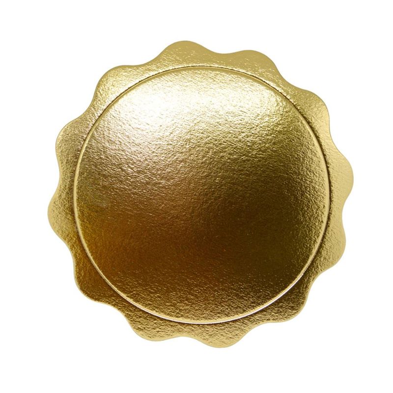 Cakeboard Viva Paper Ondulado Dourado 15cm Ultrafest (1 unidade)