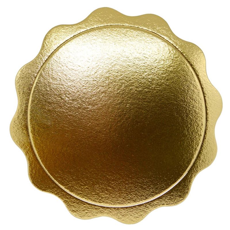 Cakeboard Viva Paper Ondulado Dourado 26cm Ultrafest (1 unidade)