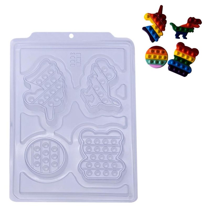 Forma de Acetato Pop-It Divertido 3 Ref.: 3668 BWB (01 unidade)