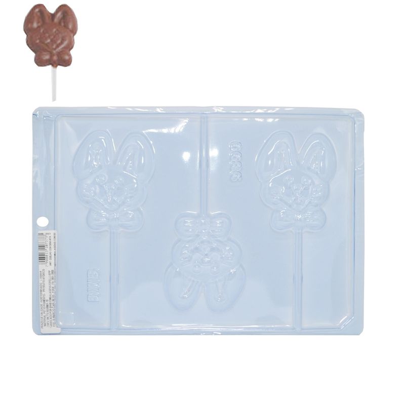 Forma em Acetato Pirulito Coelho Com Gravata Ref. 9899 com 3 cavidades BWB (01UND)