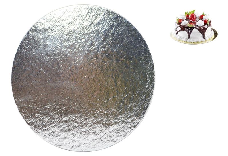 Cakeboard Redondo Prata 26cm Ref.: CBD100 Papieri (1 unidade)