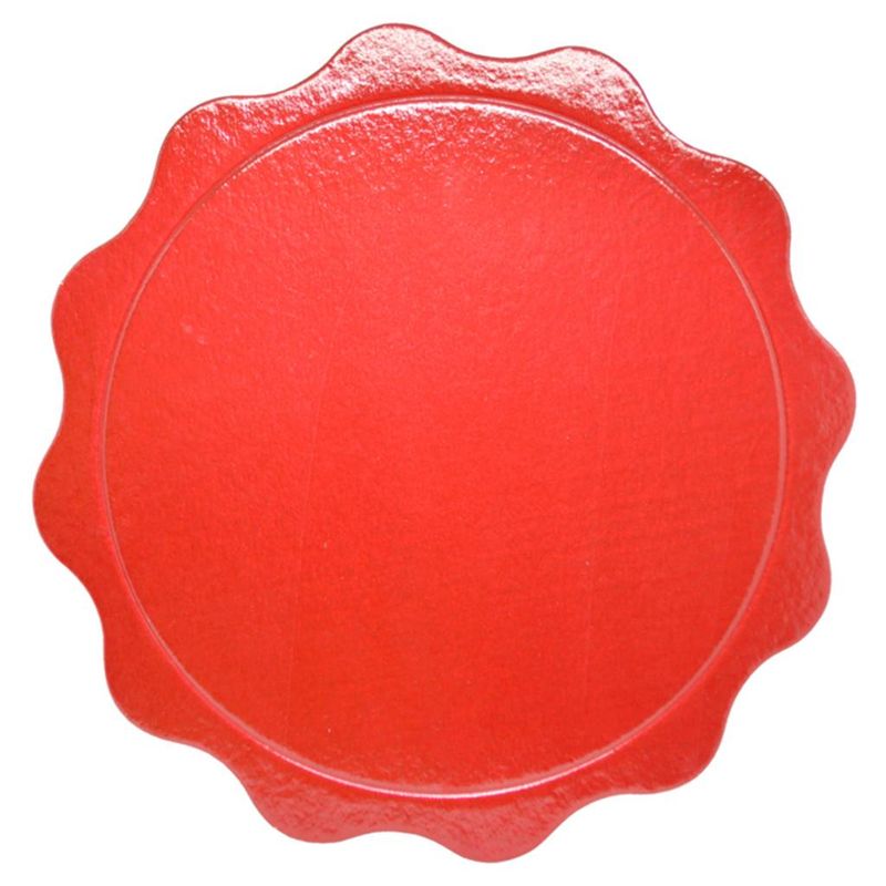 Cakeboard Viva Paper Ondulado Vermelho 28cm Ultrafest (1 unidade)