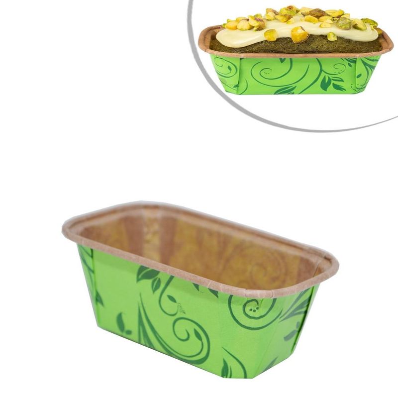 Forma de Papel S/ Tampa para Bolo Inglês Verde 100gr Ecopack (50 unidades)