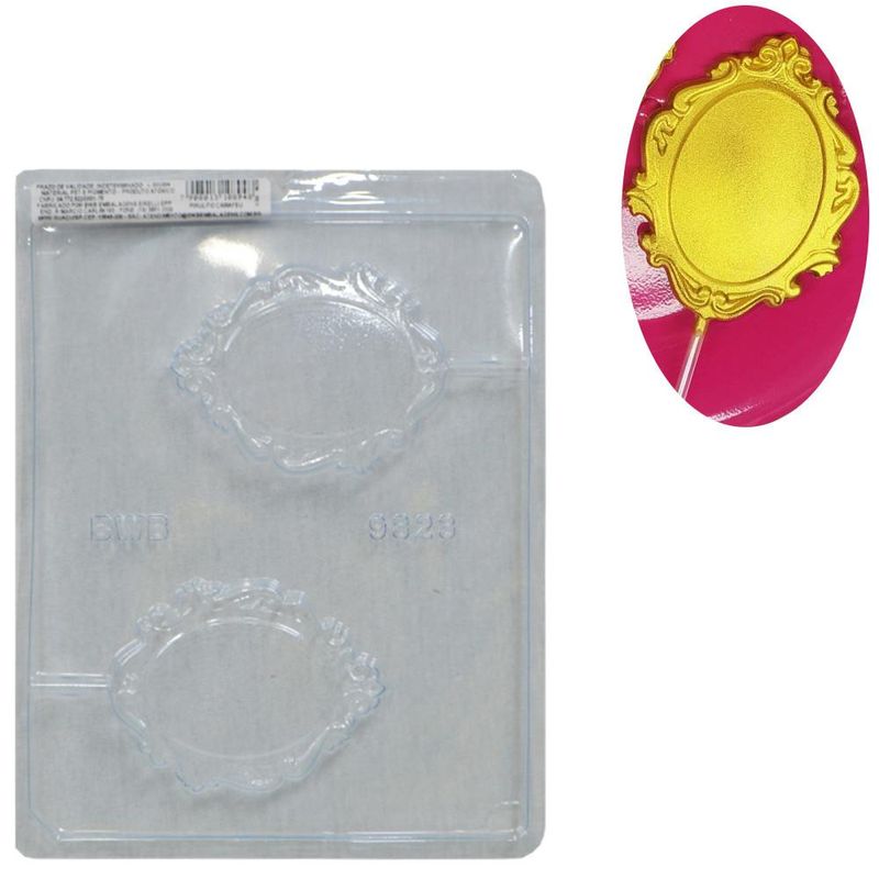 Forma de Acetato Simples Pirulito Camafeu Ref. 9823 BWB (01 unidade)