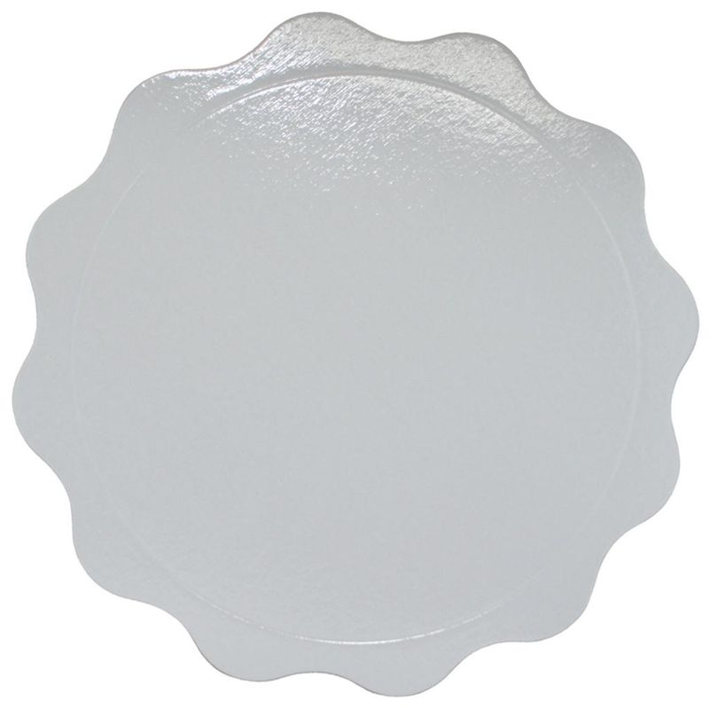 Cakeboard Viva Paper Ondulado Branco 28cm Ultrafest (1 unidade)