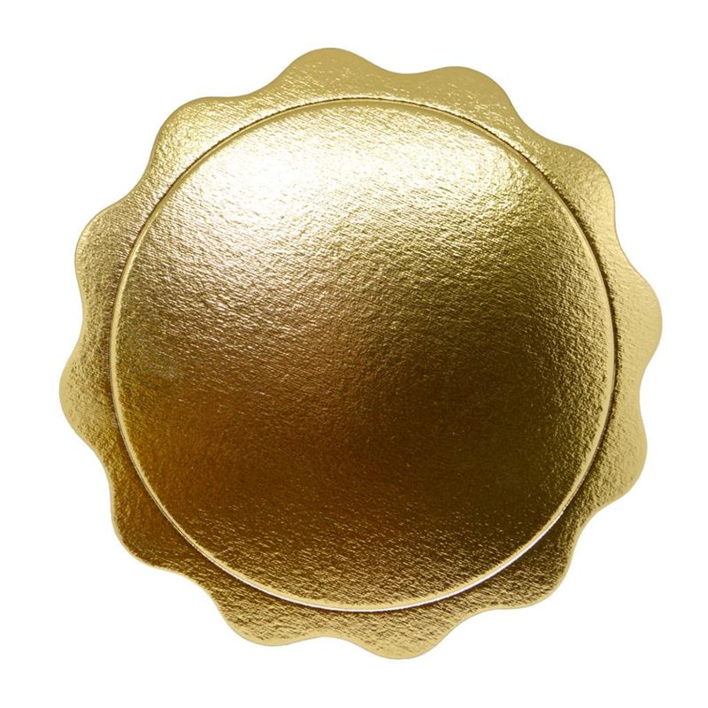 Cakeboard Viva Paper Ondulado Dourado 21cm Ultrafest (1 unidade)