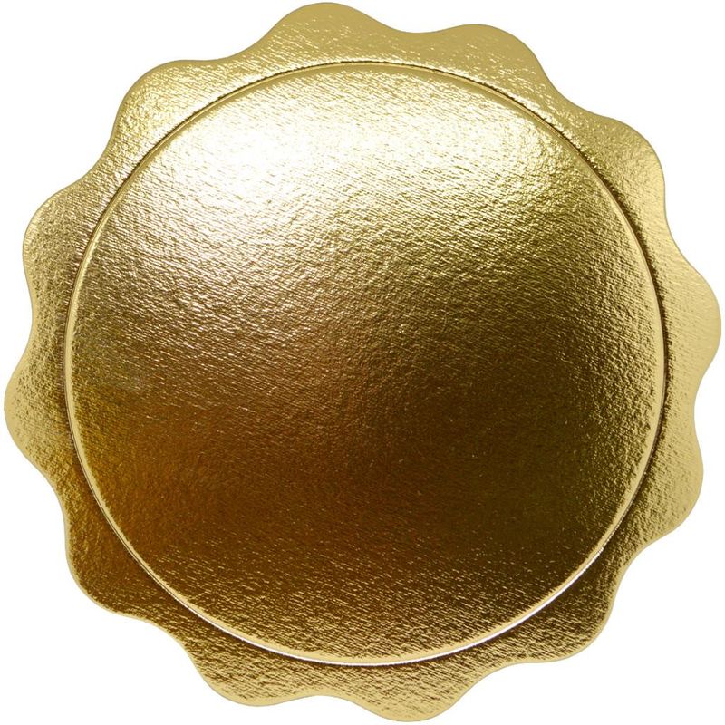 Cakeboard Viva Paper Ondulado Dourado 32cm Ultrafest (1 unidade)