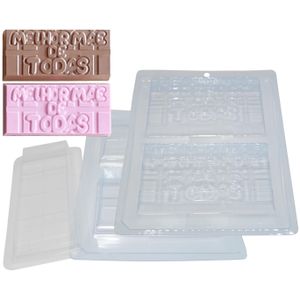 Forma em Acetato com Silicone Tablete Melhor Mãe de Todas Ref. 10068 2 Cavidades BWB (01 unidade)