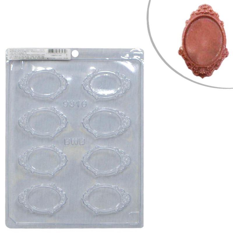 Forma de Acetato Simples Camafeu Liso Ref. 9316 BWB (01 unidade)